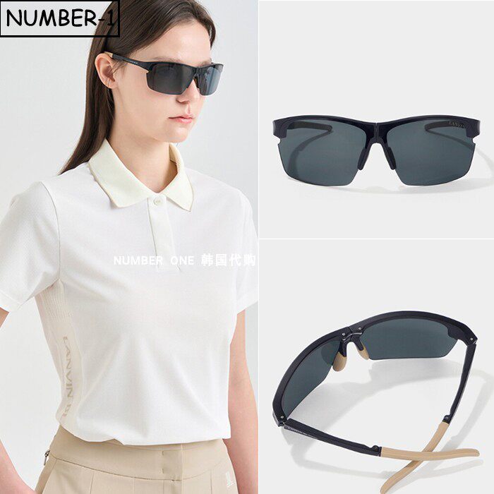 韩国代购高尔夫眼镜26年女款夏季徽标弧形可折叠运动太阳镜护目镜