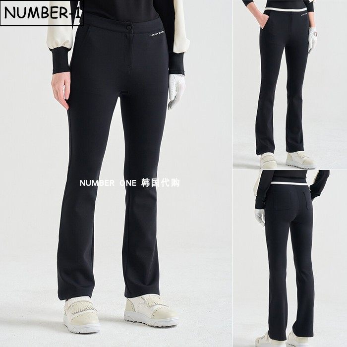 韩国代购高尔夫球服26年女春纯色徽标符号侧口袋修身运动裤休闲裤