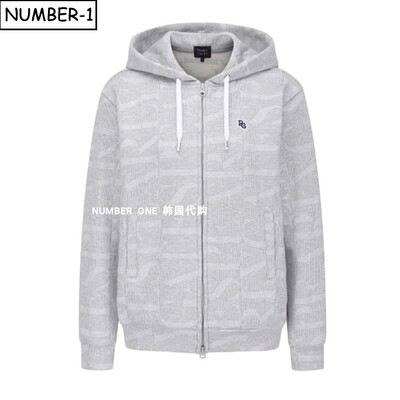 韩国代购pearly gates高尔夫球服26年女春季徽标提花连帽长袖上衣