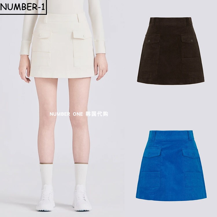 韩国代购GFORE高尔夫球服26年女款秋季时尚纯色轻质运动半身短裙