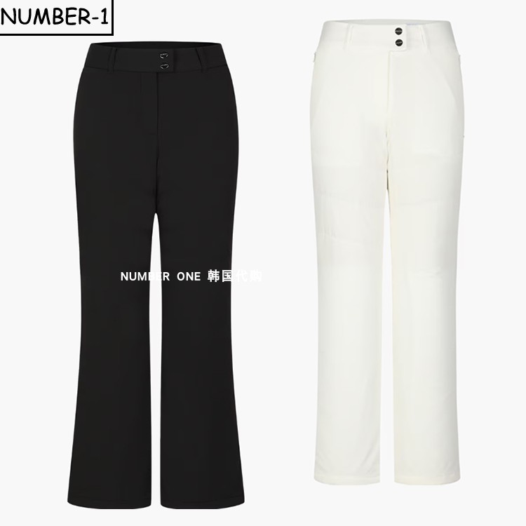 韩国代购CALLAWAY高尔夫球服25年女款冬季纯色加厚保暖运动长裤