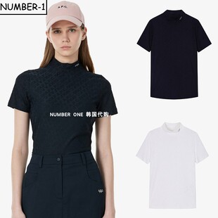 简约纯色柔软透气半袖 夏季 上衣 APC高尔夫球服26年女款 韩国代购