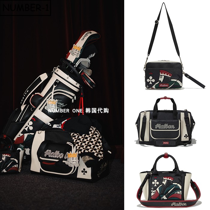 韩国代购malbon高尔夫球包25年男女秋徽标图案手提包单肩包站立包