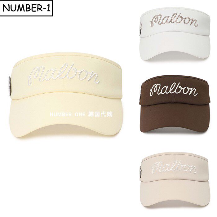 韩国代购malbon高尔夫球帽26年女春纯色徽标图案运动帽空顶帽球帽