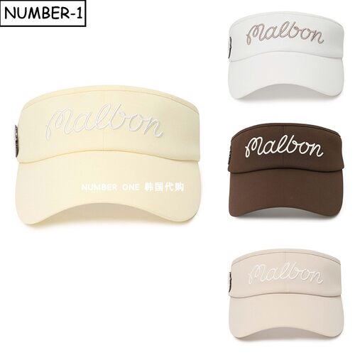 韩国代购malbon高尔夫球帽26年女春纯色徽标图案运动帽空顶帽球帽