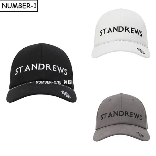 韩国代购st andrews高尔夫球帽26年男女秋纯色徽标刺绣运动帽球帽