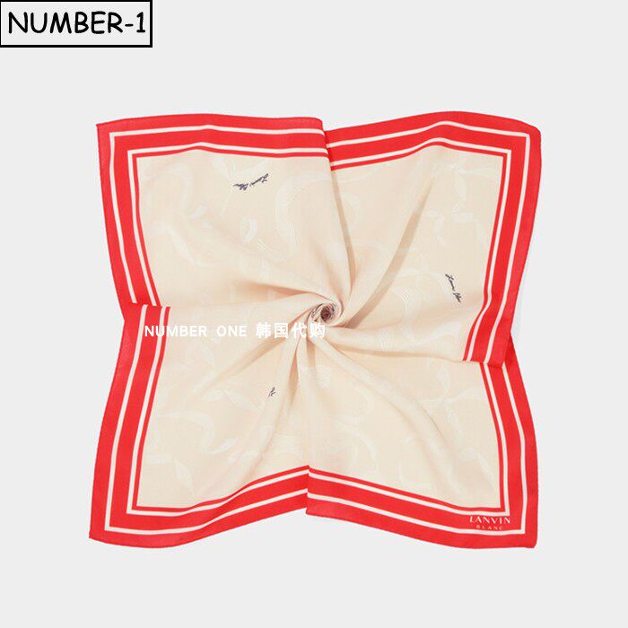 韩国代购高尔夫配饰26年女夏季拼色徽标符号围巾百搭简约头巾配饰