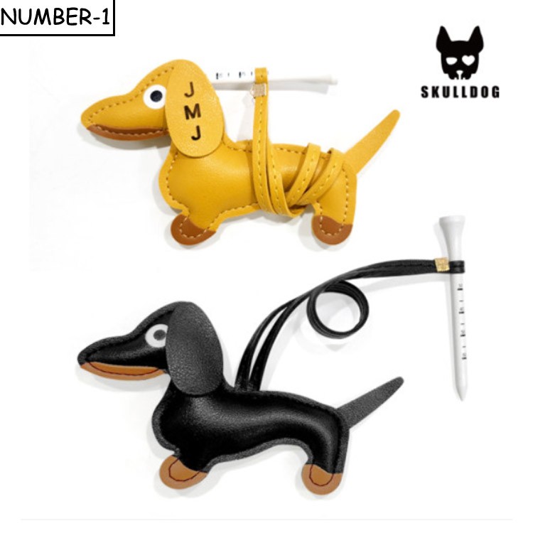 韩国代购SKULL DOG高尔夫配饰24年男女卡通小狗球tee防丢球标记