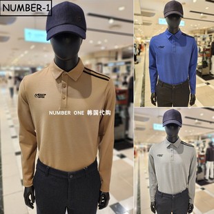 上衣 bunny高尔夫球服25年男冬半纽扣翻领拉绒长袖 韩国代购 master