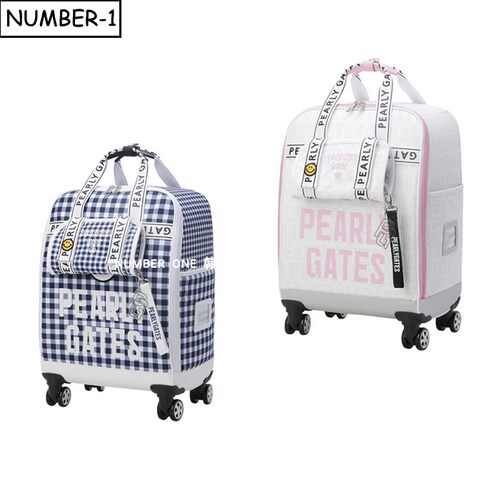 韩国代购pearly gates高尔夫球包26年女春季微笑徽标拉杆波士顿包