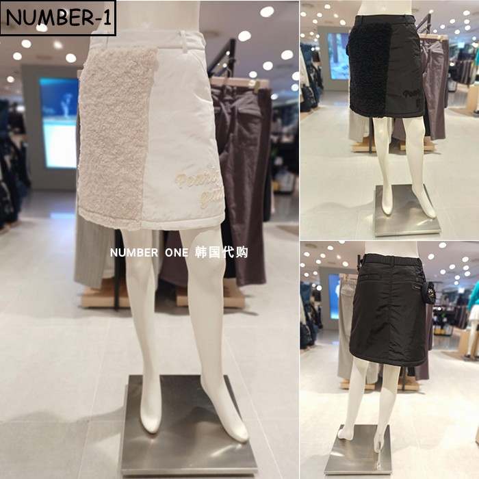 韩国代购pearly gates高尔夫球服25年女冬徽标侧拉链挂扣小袋短裙