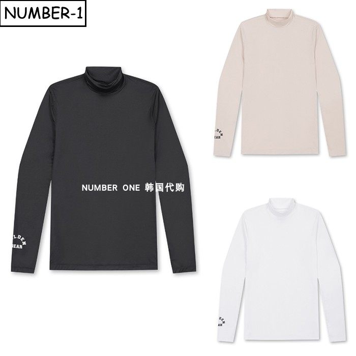 韩国代购golden bear高尔夫球服26年女夏纯色徽标小高领长袖上衣,运动服/休闲服装,高尔夫球服,淘宝优惠券,粉丝福利购,淘宝优惠卷