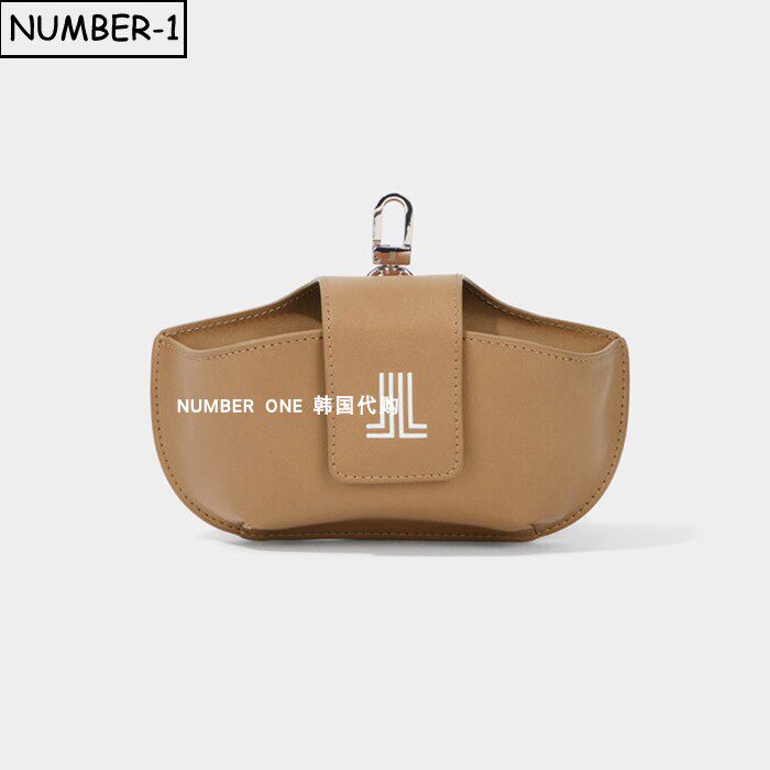 韩国代购高尔夫配饰26年女夏纯色徽标符号挂扣翻盖太阳镜盒便携盒