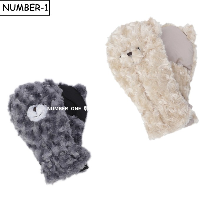 韩国代购st andrews高尔夫手套25年女冬徽标符号毛绒保暖双手手套