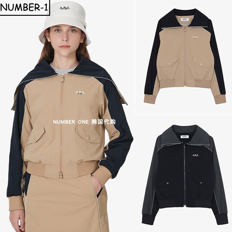 韩国代购APC高尔夫球服25年女冬季防风保暖时尚户外运动夹克外套