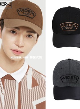 韩国代购w angle高尔夫球帽25年男秋冬纯色徽标符号运动帽休闲帽