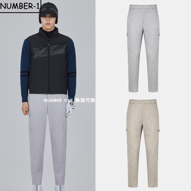 韩国代购FJ高尔夫球服25年男款冬季弹力轻质保暖运动长裤