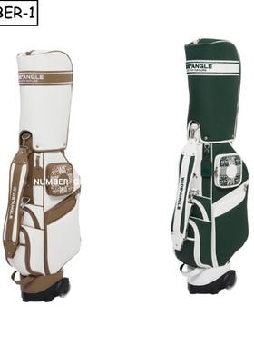 韩国代购w angle高尔夫球包25年女冬季拼色徽标滑轮站立包单肩包