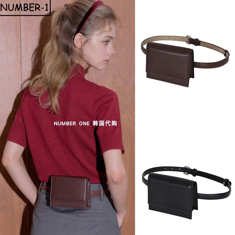 韩国代购PLAYBOO高尔夫球包女款轻便纯色户外运动腰包球包球袋