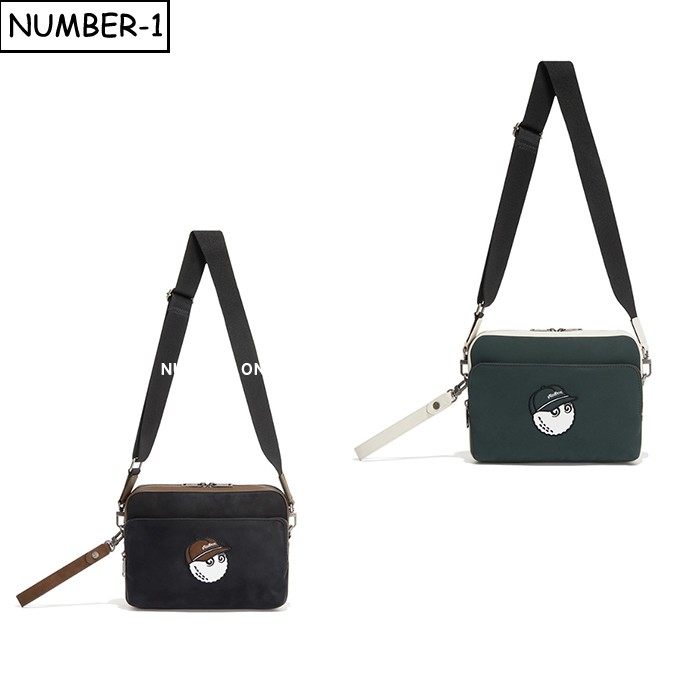 韩国代购malbon高尔夫球包25年女秋徽标图案拉链手拿包单肩包小袋