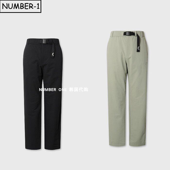 韩国代购waac高尔夫球服26年男冬纯色徽标侧口袋拉绒锥形裤运动裤
