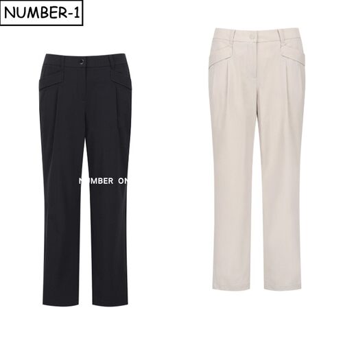 韩国代购pearly gates高尔夫球服26年女夏纯色徽标侧口袋凉感长裤