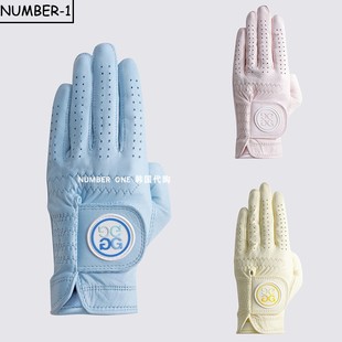 韩国代购GFORE高尔夫手套25年男女四季纯色透气柔软运动五指手套