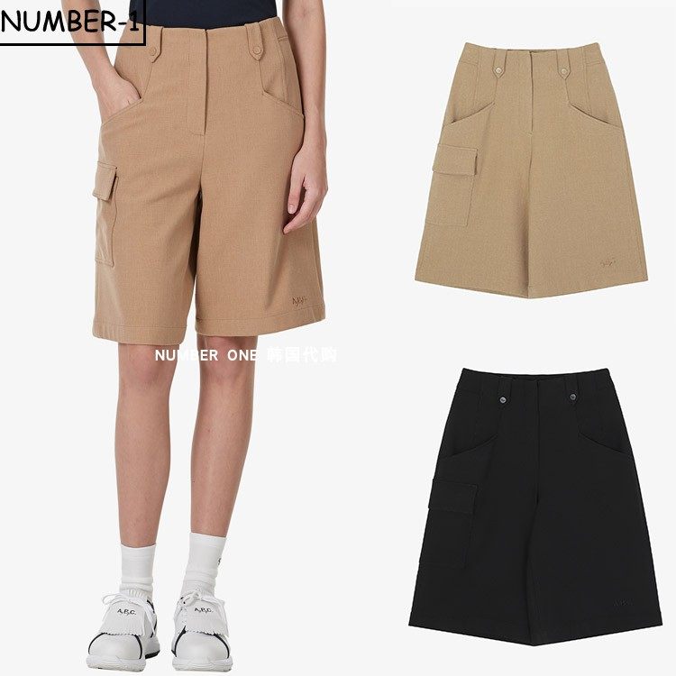 韩国代购APC高尔夫球服25年女款秋冬纯色舒适亲肤运动五分裤球裤