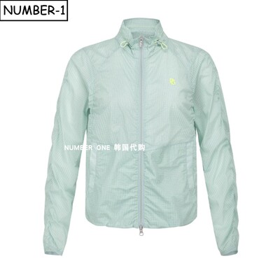 韩国代购pearly gates高尔夫球服26年女夏徽标凉感小高领长袖上衣