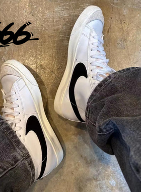 老陆NIKEBlazerMid77 男子开拓者舒适透气运动休闲板鞋BQ6806-100