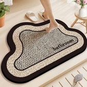 卫生间吸水地垫浴室防滑脚垫硅藻泥厕所门口垫子洗手间地毯速干