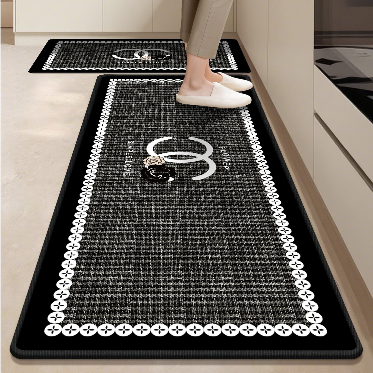 厨房地垫防滑防油可擦免洗吸水