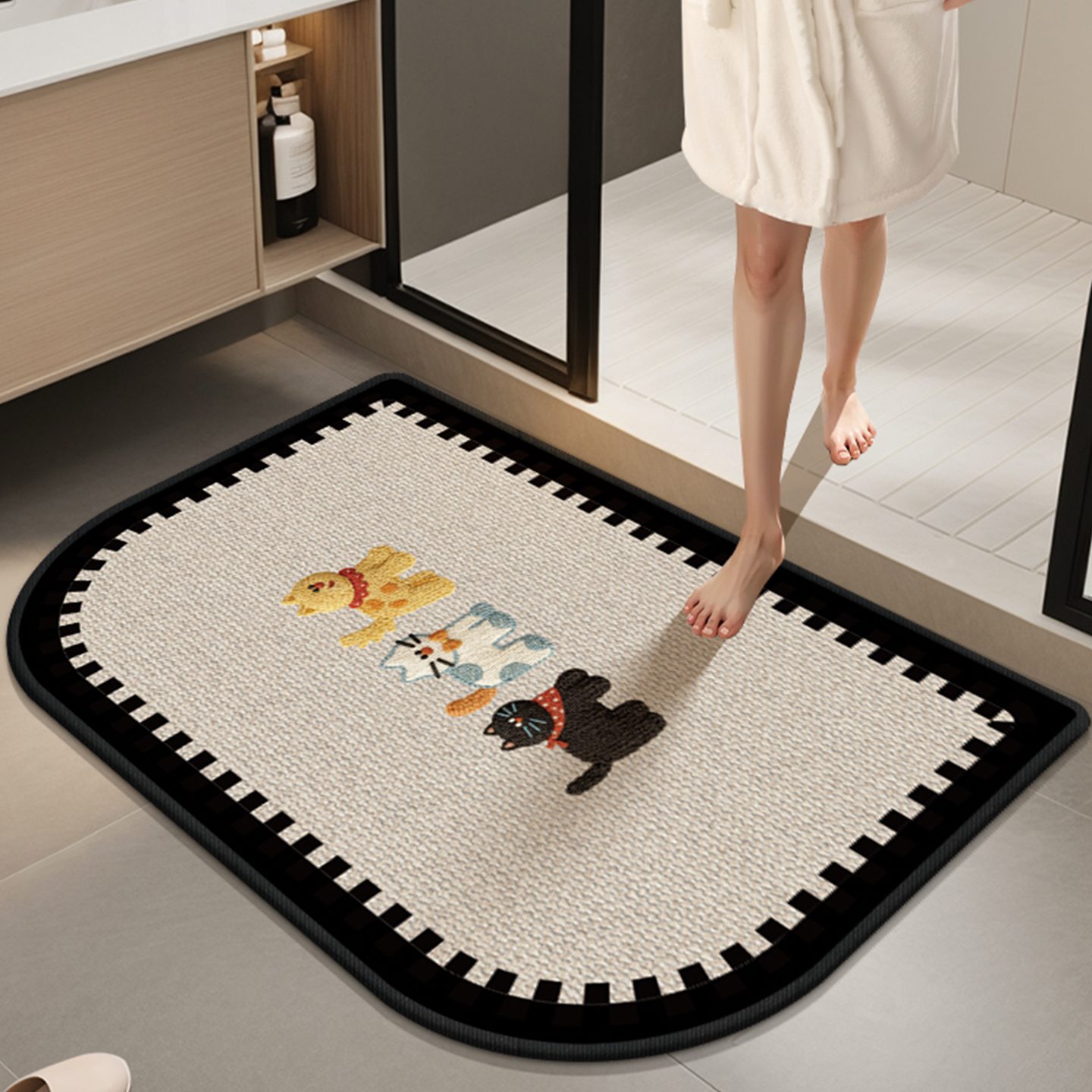 卫生间吸水地垫浴室防滑脚垫