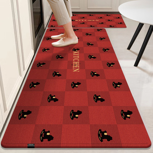 X厨房地垫防滑防油可擦免洗吸水吸油防水脚垫2025新款 网红地毯垫