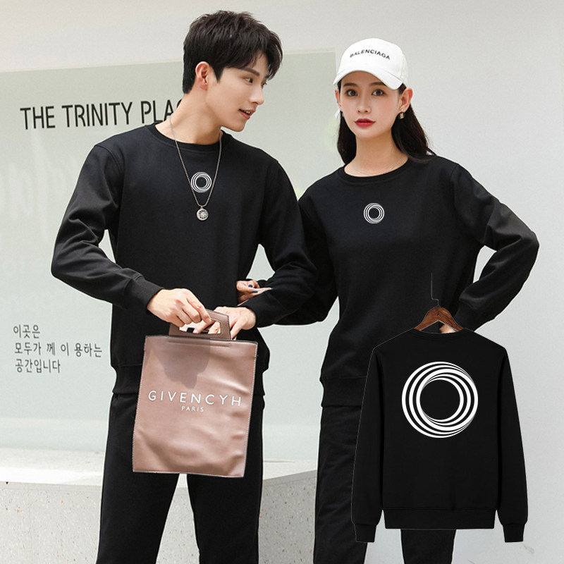 秋冬季丝域养发工作服定制卫衣理发店宽松圆领加绒工装纯棉长袖女