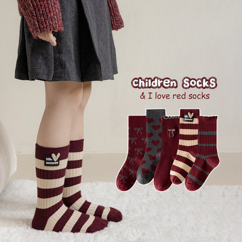 女童袜子春秋季韩版复古安可拉红潮袜双针棉袜春季红色儿童中筒袜,童装/婴儿装/亲子装,儿童袜子(0-16岁),淘宝优惠券,粉丝福利购,淘宝优惠卷