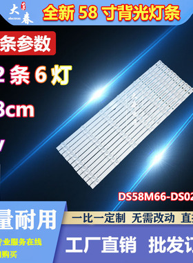 适用海尔LS58B610N灯条 灯条DS58M66-DS02-V01/V02/V03 6灯凹镜12