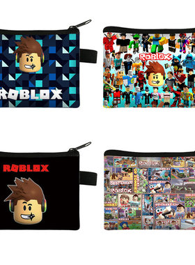 跨境Roblox儿童零钱包学生便携卡通小钱包硬币钥匙涤纶方形收纳