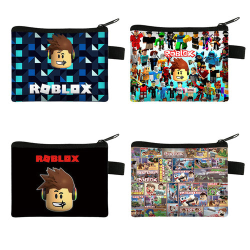 跨境Roblox儿童零钱包学生便携卡通小钱包硬币钥匙涤纶方形收纳