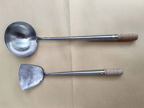 陈枝记不锈钢手工锻打炒勺锅铲