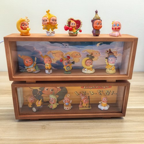 星星人系列改娃萌粒摆件桌面摆件装饰品创意礼物相框夜灯展示盒
