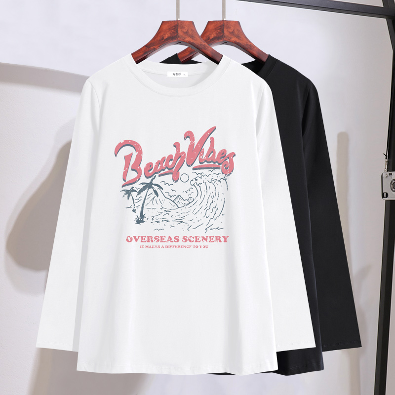 胖mm宽松遮肚子长袖T恤2025秋装新款加肥加大码女装240斤显瘦上衣