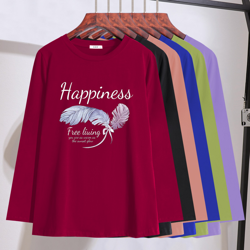 胖mm高档显瘦长袖T恤2025秋装新款特大码女装240斤遮肚子减龄上衣