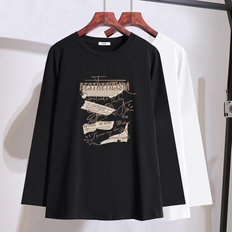 胖mm宽松休闲长袖T恤2025秋装新款加肥加大码女装240斤遮肚子上衣