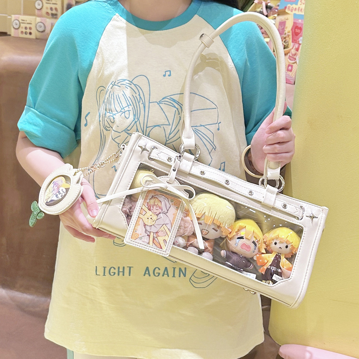 AORDA 三用二次元日常通勤痛包女单肩斜挎小食量高颜值娃娃展示包