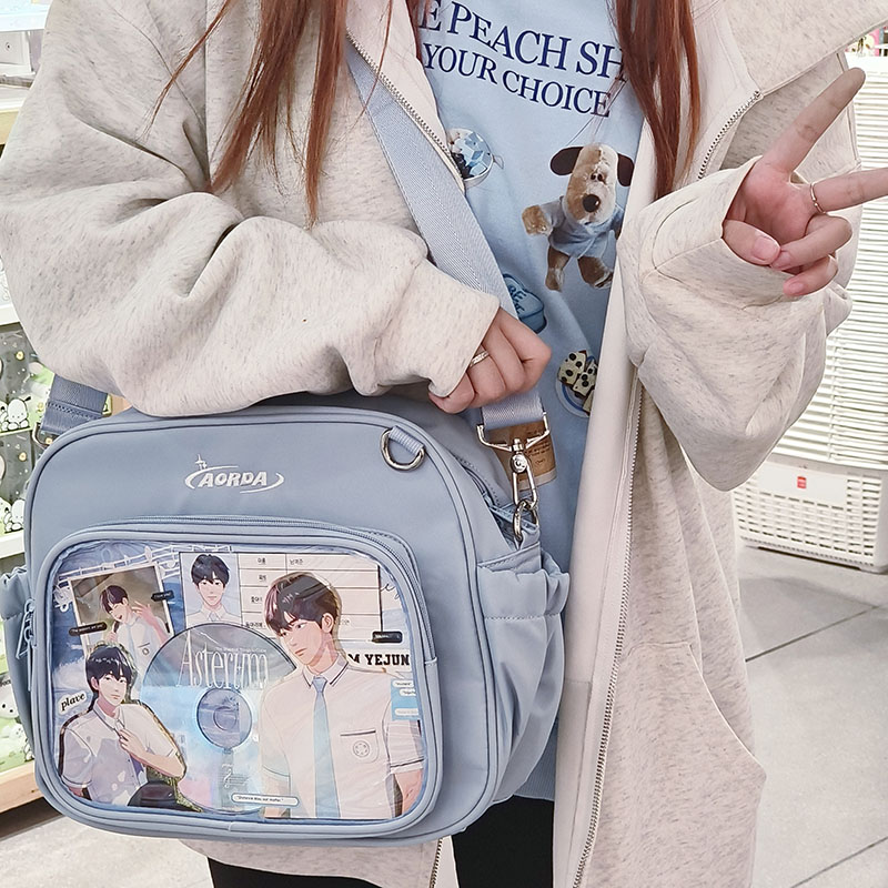 AORDA  原创日系单肩包休闲学生地下党中食量漫展二次元双肩痛包