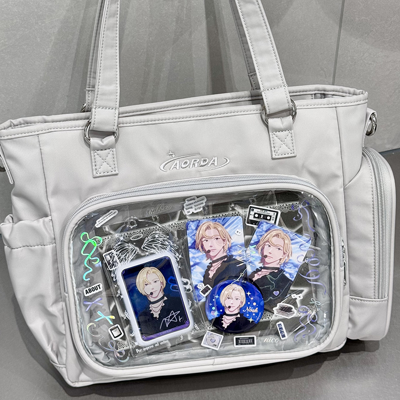 AORDA 日系二次元大学生双肩痛包女大食量斜挎棉花娃娃外出包追星