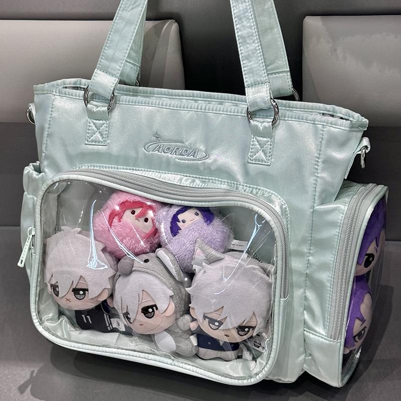 AORDA 痛包托特包日常学生斜挎少女三用吧唧包双肩大容量上课通勤