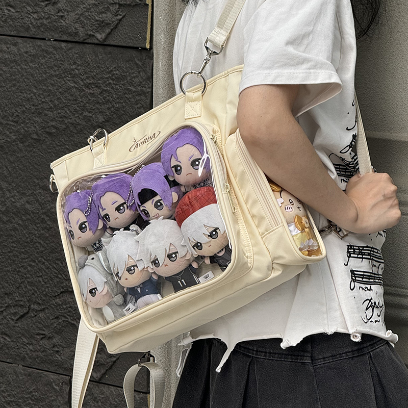 AORDA 痛包大食量日系高颜值吧唧娃包20cm二次元三用双肩包学生党