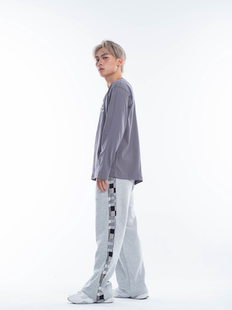 房东的猫protectheart格子拼接纯棉运动卫裤男女同款